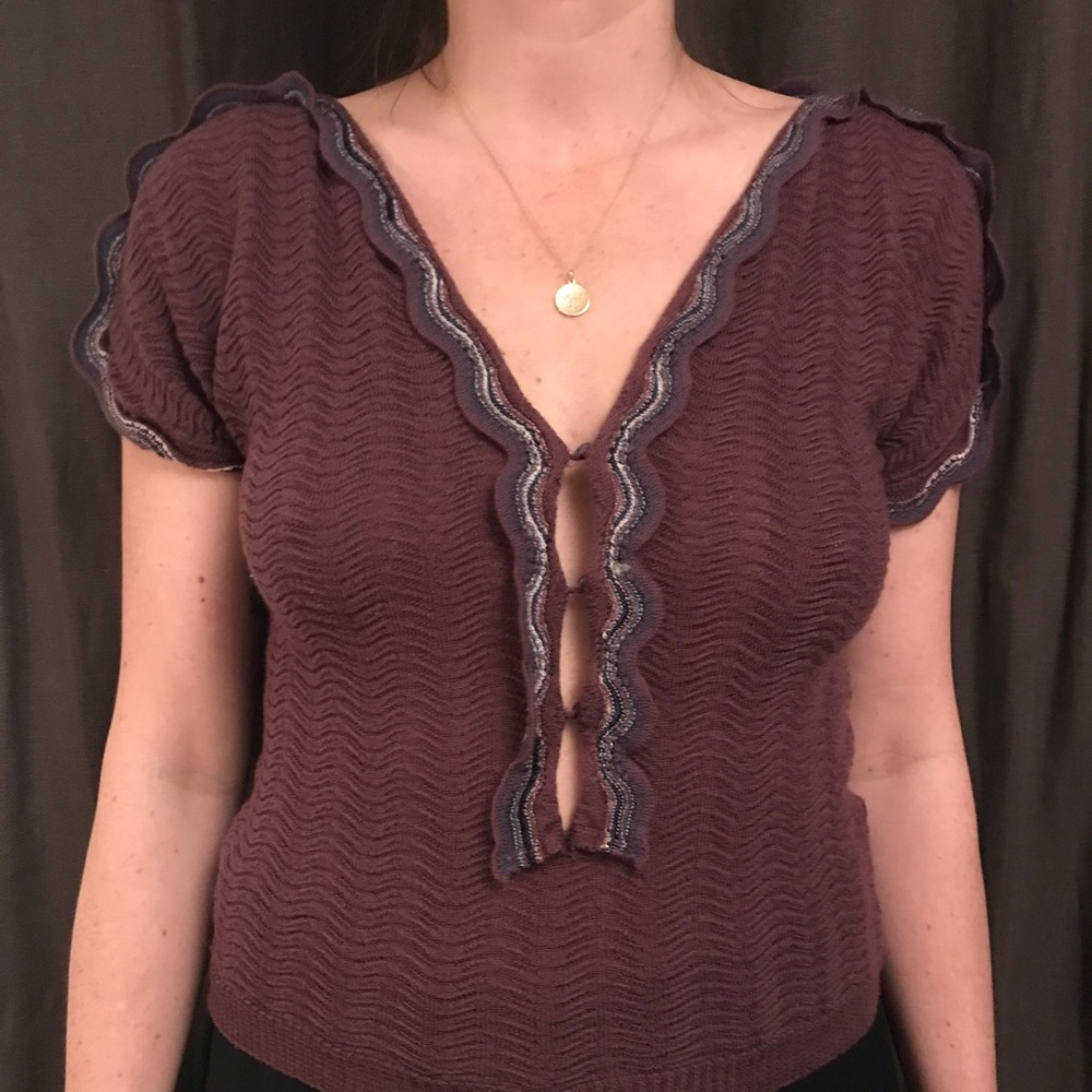 VINTAGE M Missoni silk purple sweater
